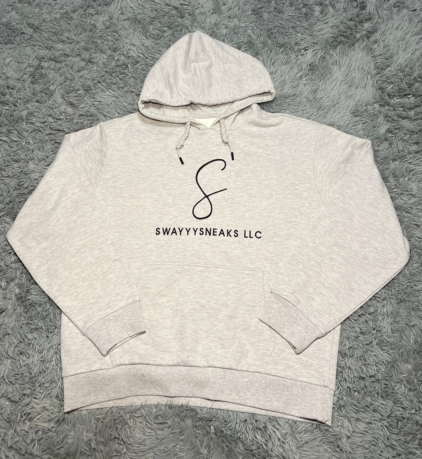 Grey Emborder Hooded Sweatshirt (Pre-Order)